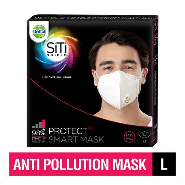 Dettol Siti Shield Air-Pollution Smart Mask - N95 (L) - Face Masks