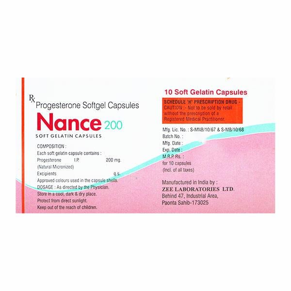 NANCE 200mg Capsule 10's - Hormonal Therapy-Oes