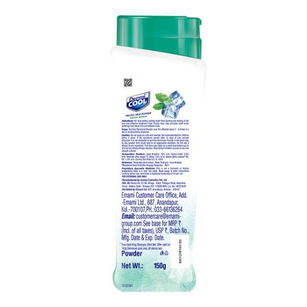 Dermicool Prickly Heat Powder - Menthol Regular 150 gm + Free Kesh King Shampoo Worth Rs. 60 - Talcum Powders