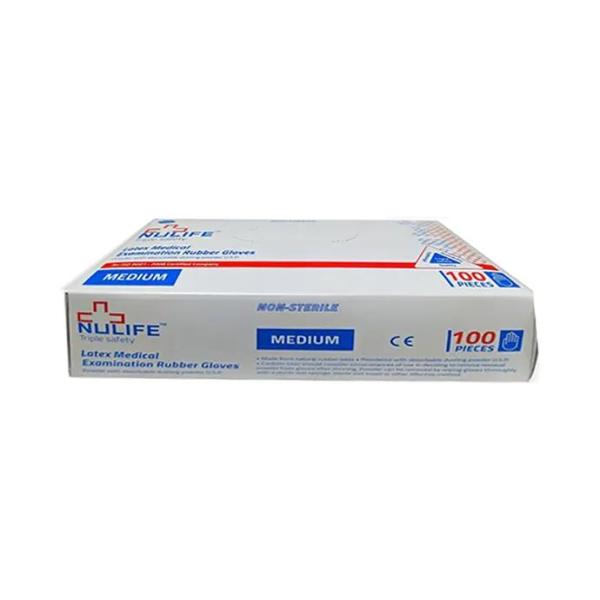 NULIFE TRIPLE SAFETY LATEX (M) MEDICAL EXAMINATION RUBBER 100's