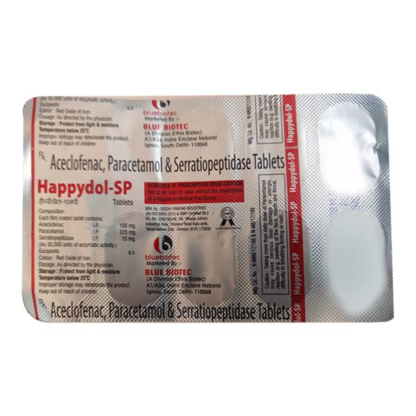 HAPPYDOL SP Tablet 10's - Pain relief-Nsa