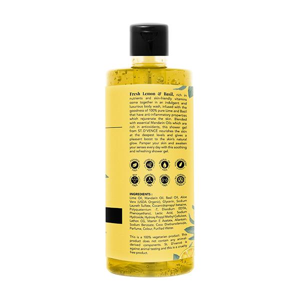 St. D'Vence Body Wash - Lime & Basil with Mandarine 500 ml - Shower Gels & Body Wash