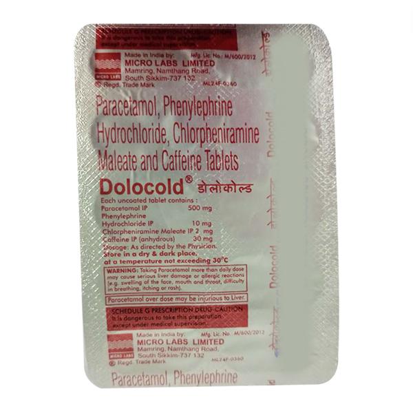 Dolo Cold Tablet 10'S - Cough And Cold-Cou