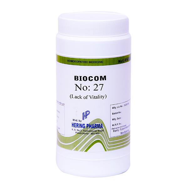 Hering Pharma Biocom No.27 Tablet For Lack Of Vitality 450 gm - Bio-Combination
