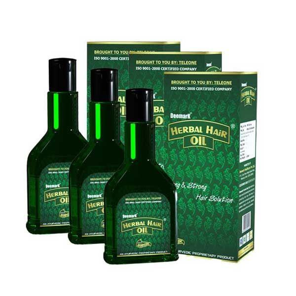 Deemark Herbal Hair Oil (Pack of 3 x 120 ml) - Personal Care (Ayush)