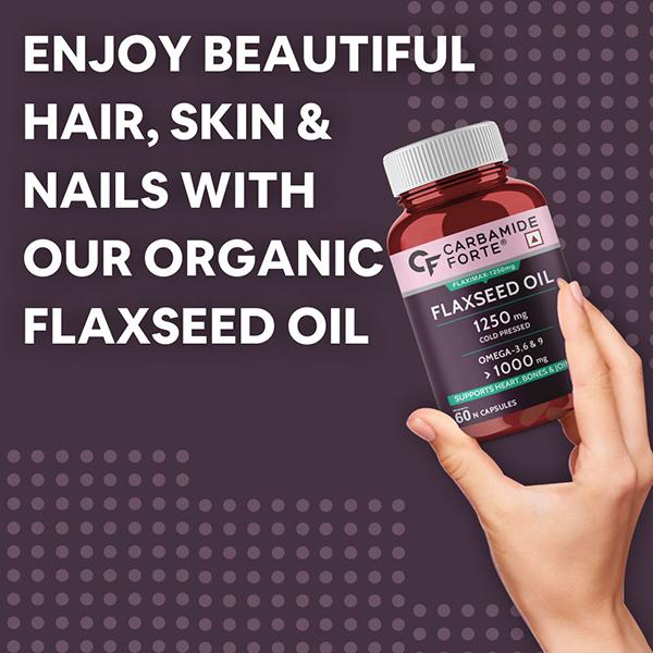 CF Flax Seed Oil 1250 mg Softgel Capsule 60's - Herbal Dietary Supplement