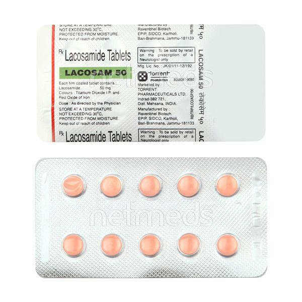 Lacosam 50mg Tablet 10'S - Epilepsy/Convulsion-Ant