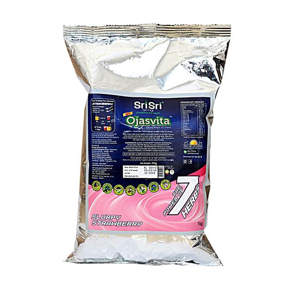 Sri Sri Tattva Ojasvita Powder - Strawberry Flavour 1 kg (Refill Pack) - Daily Health Drinks