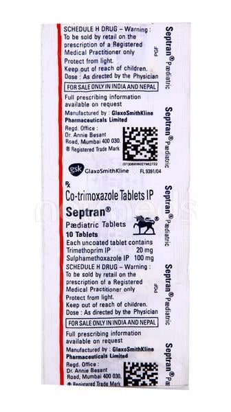 Septran Paediatric Tablet 10'S - Bacterial Infections-ABC
