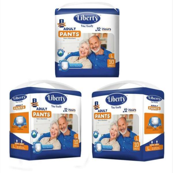 Liberty Adult Diaper (L) (Pack of 3 x 10's) - Adult Diapers & Pads