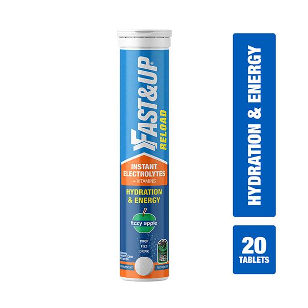 Fast&Up Reload Hydration & Energy Tablet - Fizzy Apple 20's - Multi-Vitamins