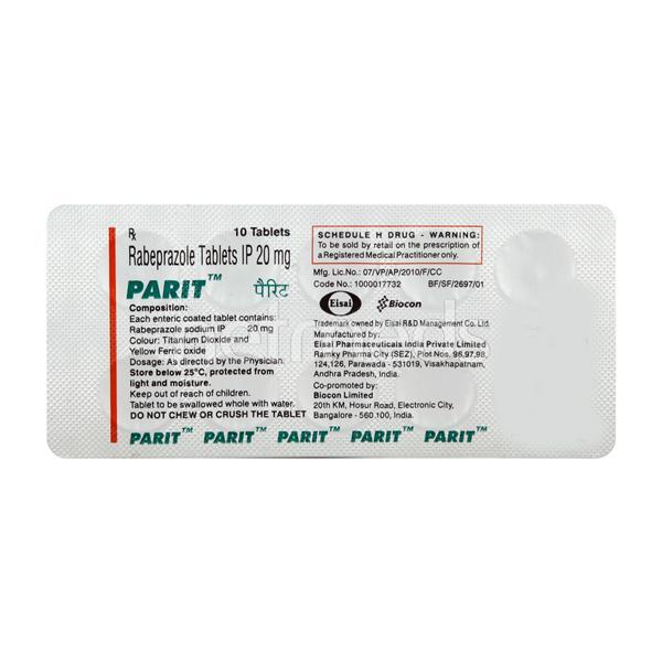 Parit Tablet 10'S - Ulcer/Reflux/Flatulence-Aaa