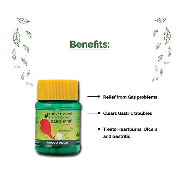 Dr.Vaidya's Gasoherb Capsule (Pack of 2 x 30's) - Digestive Care