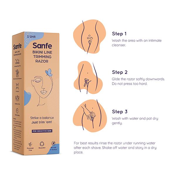 Sanfe Bikini Line Trimming Razor 2's - Shaving & Hair Removal