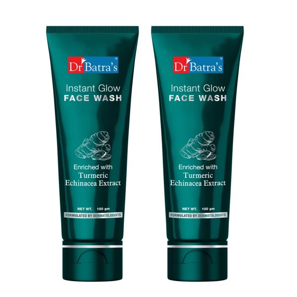Dr Batra's Instant Glow Face Wash - Turmeric (Pack of 2 x 100 gm) - Face Washes