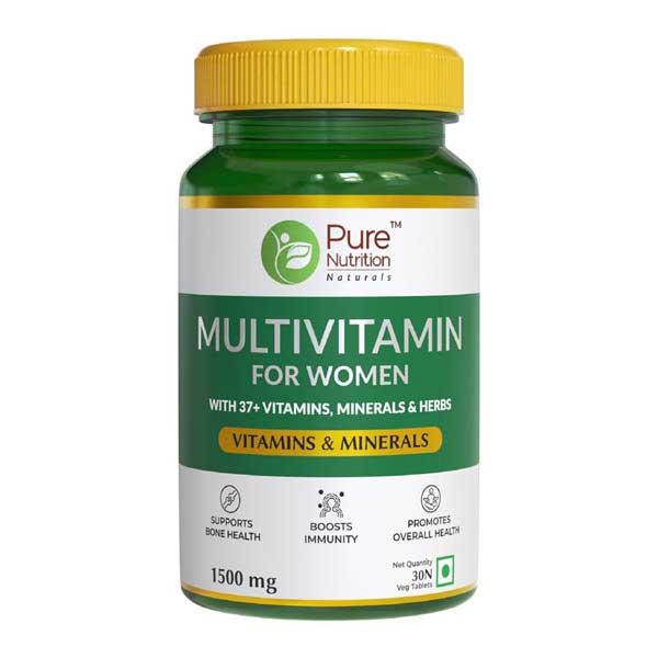 Netmeds | Pure Nutrition Multivitamin 1500 mg Veg Tablet for Women 60's