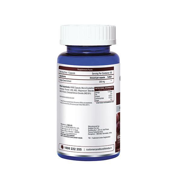 Onelife Grape Seedex (Powerful Antioxidant) Capsule 60's - Vital Health