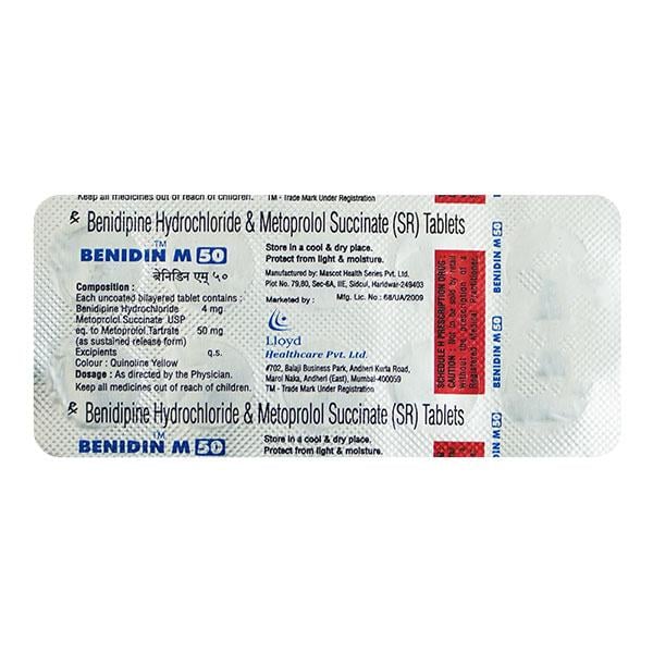 Benidin M 4/50mg Tablet 10'S - Hypertension-Cal