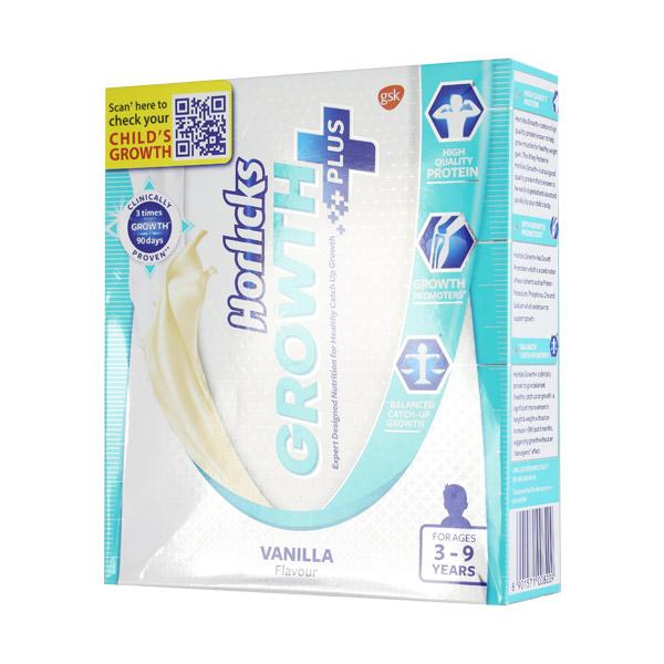 Horlicks Growth Plus  (3-9 Years) Powder - Vanilla Flavour 200 gm (Refill Pack) - Nutritional Supplement