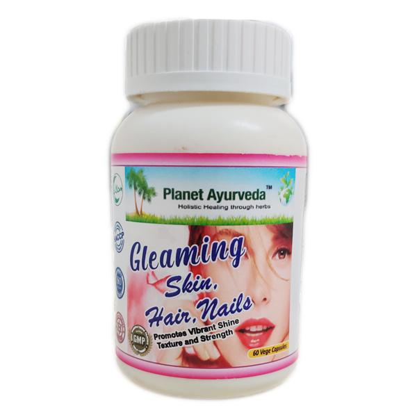 Netmeds | Planet Ayurveda Gleaming Skin, Hair, Nails Vege Capsule 60's