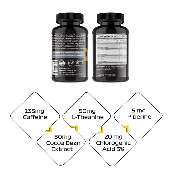 Vitaminhaat Slimaxe Pro-Lean Series Fat Burner Capsule 90's - Weight Loss