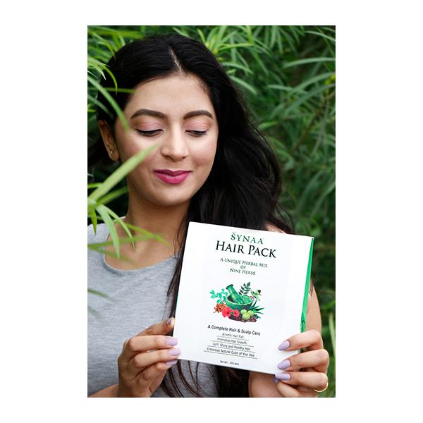 Synaa Hair Pack Powder (A Unique Herbal Mix of Nine Herbs) 200 gm - Hair Masks & Packs