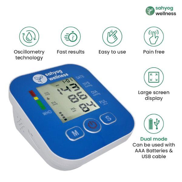 Sahyog Wellness Fully Automatic Upper Arm Digital Blood Pressure Monitor 1's - Blood Pressure Monitors