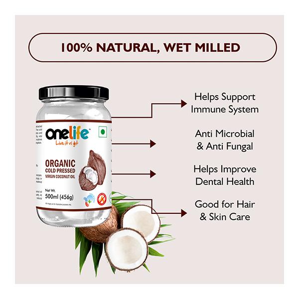 Onelife Virgin Coconut Oil 500 ml - Hair & Skin