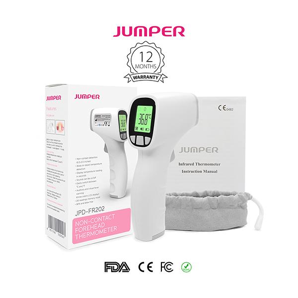 Jumper Non-Contact Forehead Thermometer (JPD-FR202) - White - Health Monitors And Equipment