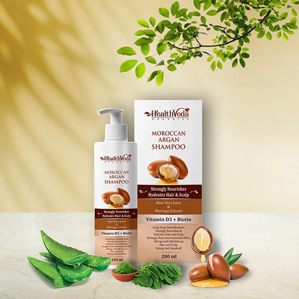 Health Veda Moroccan Argan Shampoo 200 ml - Shampoos