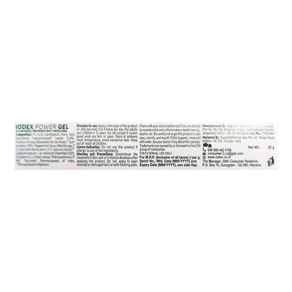 Iodex Body Pain Expert Power Gel 30 gm - Gel/Cream
