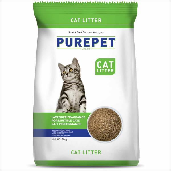Netmeds | Purepet Clumping Lavender Fragrance Cat Litter (for Multiple Cats) 5000 gm