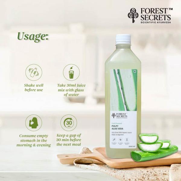 Forest Secrets Pulpy Aloe Vera Juice 1 litre - Ayurvedic Juices