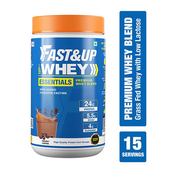 Netmeds | Fast&Up Whey Essentials Powder - Creamy Coffee Flavour 1.058 lb