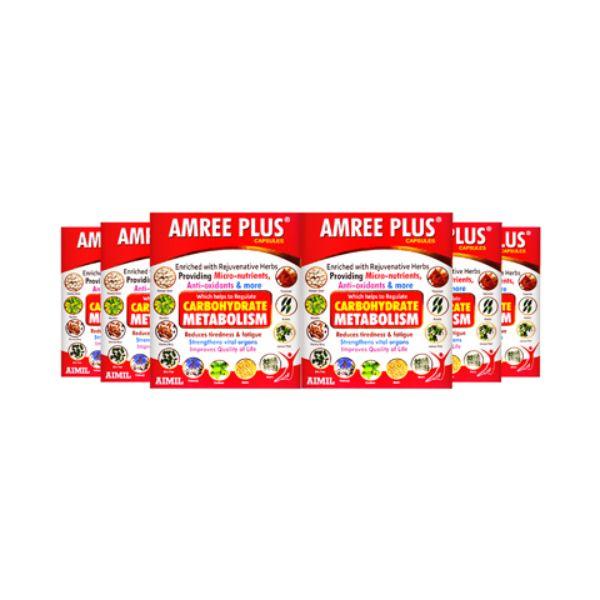 Aimil Amree Plus Capsule (Pack of 6 x 20's) - Diabetes Care (Ayush)