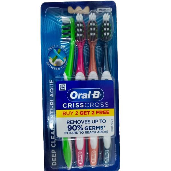 Netmeds | Oral B CrissCross Deep Clean Anti Plaque (Medium) (Buy 2 Get 2 Free) 1's