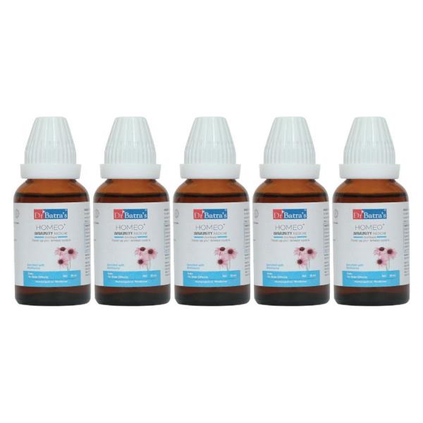 Dr Batra's Homeo+ Immunity Oral Drops (Pack 5 x 30 ml) - Speciality Medicines