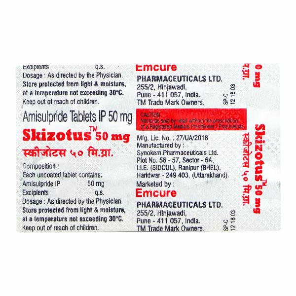 Netmeds | Skizotus 50mg Tablet 10'S