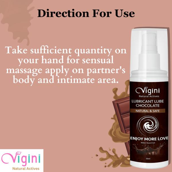 Vigini Lubricant Lube Water Based Gel - Chocolate 50 ml - Flavoured Lubes
