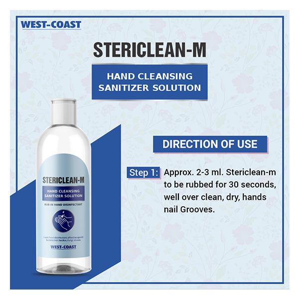 Stericlean-M Hand Cleansing Sanitizer Solution 60 ml - Hand Sanitizer