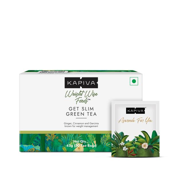 Netmeds | Kapiva Weight Wise Foods Get Slim Green Tea Bag 30's