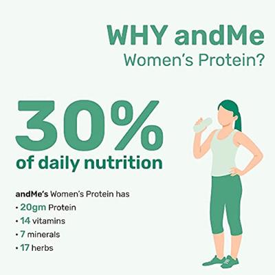 andMe Women's Protein Powder - Choco Almond 500 gm - Women Health