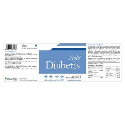 Zeroharm Holo Diabetis Tablet 60's - General Health