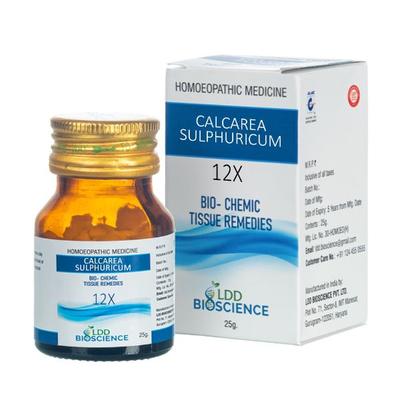 LDD Bioscience Bio-Chemic Calcarea Sulphuricum 12X Tablet 25 gm - Bio-Chemic