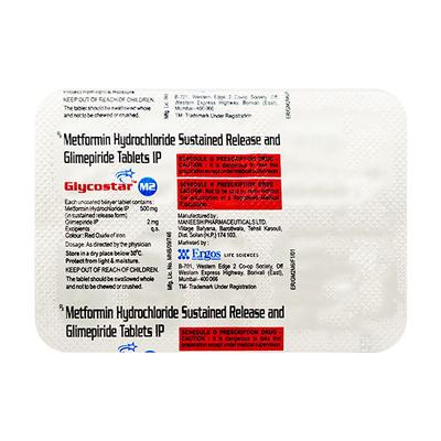 GLYCOSTAR M2 Tablet 10's - Diabetes-Ant