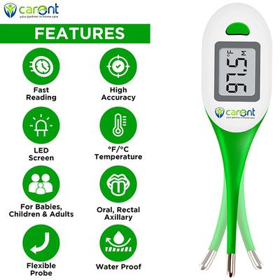 Carent Digital Thermometer - Green (DMT4326) - Health Monitors And Equipment