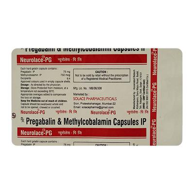 NEUROLACE PG Capsule 10's - Neuropathic Pain-Dru