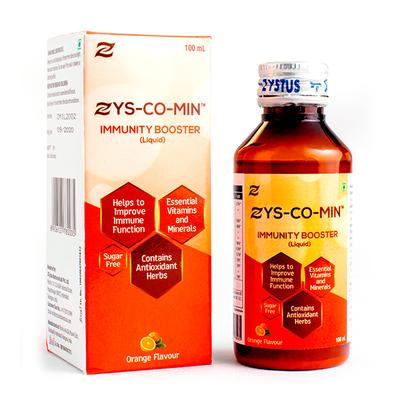 Zys-Co-Min Immunity Booster Liquid - Orange Flavour 100 ml - Vitamin C