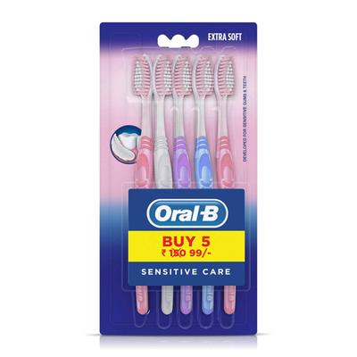 Oral-B Sensitive Care Toothbrush - Extrasoft 5's - Toothbrushes
