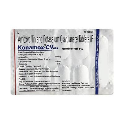 Konamox CV 625mg Tablet 10'S - Bacterial Infections-Pen
